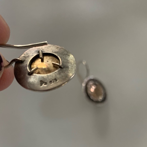 Designer Silpada 925 Sterling Silver Hammered Fish Hook Dangle Earrings Retired - Picture 3 of 4